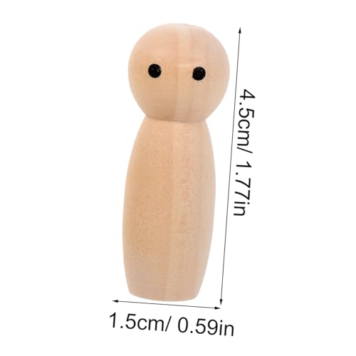 LRXIYODE 10 Stück Teiliges Unbemalte Holzfiguren zum Bemalen Natürliche DIY holz peg puppen aus Sicherem Holzmaterial Kreative Bastelidee für Erwachsene zur Handfertigkeit und Dekoration von LRXIYODE