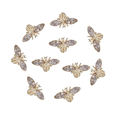 LRXIYODE 10 Stück Teiliges Vintage Nagel Schmuck Bienen Charms aus Langlebiger Legierung für Kreative Nail Art Vielseitig Einsetzbar für Nageldesign und Dekorationen LRXIYODE 10 Stück Teiliges Vintage Nagel Schmuck Bienen Charms aus Langlebiger Legierung für Kreative Nail Art Vielseitig Einsetzbar für Nageldesign und Dekorationen von LRXIYODE