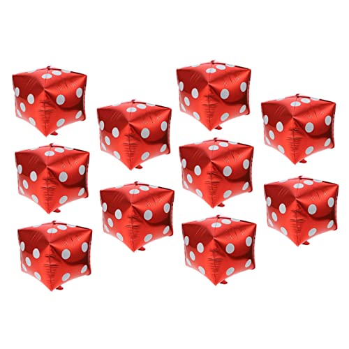 LRXIYODE 10 Stück Würfel Luftballons Würfelform Rote Folienballons Party Dekoration Foto Requisiten für Themenfeier LRXIYODE 10 Stück Würfel Luftballons Würfelform Rote Folienballons Party Dekoration Foto Requisiten für Themenfeier von LRXIYODE