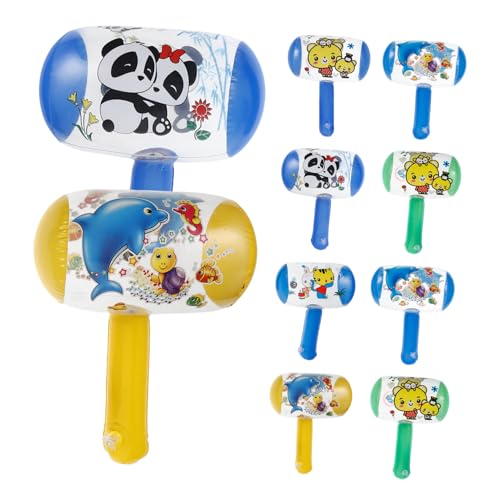 LRXIYODE 10Stücke Aufblasbarer Hammer Lustige Soundglocke Kreatives für Farben für Partys und Pools Spaß für Jungen von LRXIYODE