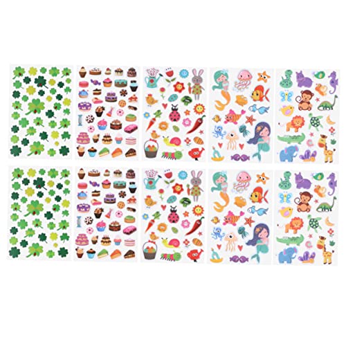 LRXIYODE 10stücke Cartoon Aufkleber Für Lustige Bubble-Sticker Für Bastelprojekte Dekoration Und Scrapbooking Zufällige Farben LRXIYODE 10stücke Cartoon Aufkleber Für Lustige Bubble-Sticker Für Bastelprojekte Dekoration Und Scrapbooking Zufällige Farben von LRXIYODE