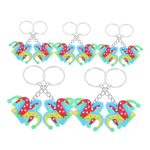 LRXIYODE 12 Stück Teiliges Clown Hut Schlüsselanhänger aus Robustem Material Dekorativer Kleiner Taschenanhänger Widerstandsfähig und Farbecht als Partygeschenk für Rucksack Deko LRXIYODE 12 Stück Teiliges Clown Hut Schlüsselanhänger aus Robustem Material Dekorativer Kleiner Taschenanhänger Widerstandsfähig und Farbecht als Partygeschenk für Rucksack Deko von LRXIYODE