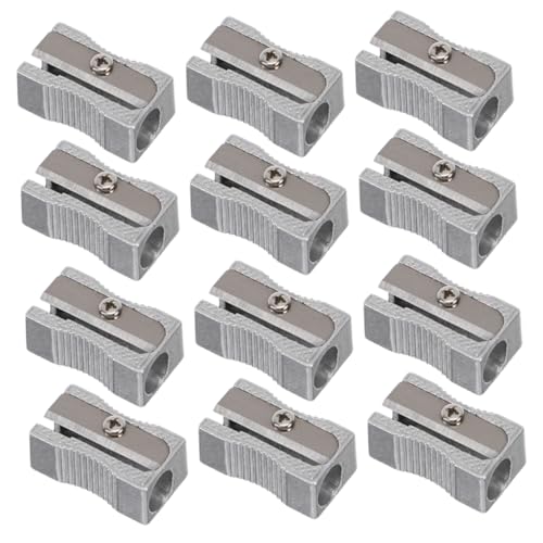 LRXIYODE 12 Stück Teiliges Metall Bleistiftspitzer Manuelle Anspitzer für Schule Präzise Bleistiftspitzer mit Einfachem Design für Bleistifte für Schüler LRXIYODE 12 Stück Teiliges Metall Bleistiftspitzer Manuelle Anspitzer für Schule Präzise Bleistiftspitzer mit Einfachem Design für Bleistifte für Schüler von LRXIYODE