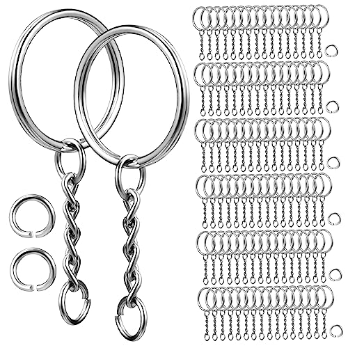 LRXIYODE 120Stücke Schlüsselringe mit Ketten Sprungringen für DIY Schlüsselanhänger Bastelprojekte Schmuckherstellung Rostfest Langlebig LRXIYODE 120Stücke Schlüsselringe mit Ketten Sprungringen für DIY Schlüsselanhänger Bastelprojekte Schmuckherstellung Rostfest Langlebig von LRXIYODE