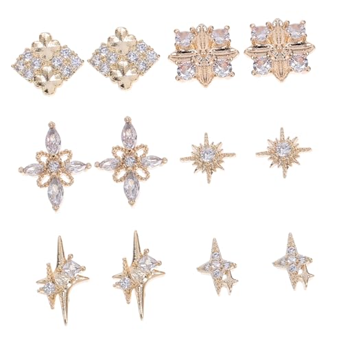LRXIYODE 12Stücke Nagel Charms aus Strasssteine für Kreative Nagelkunst Dekorative Maniküre Ausstattung für DIY Nageldesigns Geeignet für Fingernägel und Künstliche Nägel LRXIYODE 12Stücke Nagel Charms aus Strasssteine für Kreative Nagelkunst Dekorative Maniküre Ausstattung für DIY Nageldesigns Geeignet für Fingernägel und Künstliche Nägel von LRXIYODE