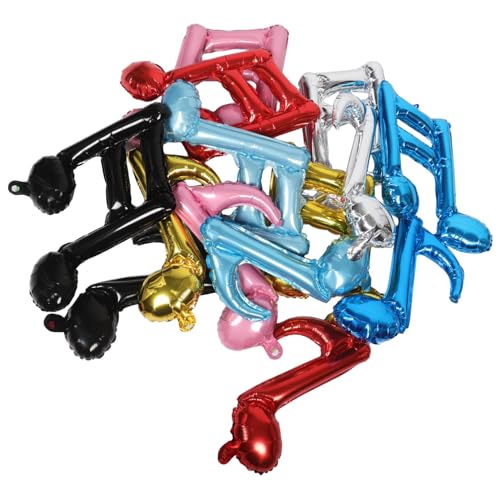 LRXIYODE 14 Stück Teiliges Musiknoten Folienballon Langlebige Aluminiumfolie Einzigartige Einzel und Doppelnoten Schnelle Partydeko für Geburtstage Konzerte Babypartys und Hochzeiten von LRXIYODE