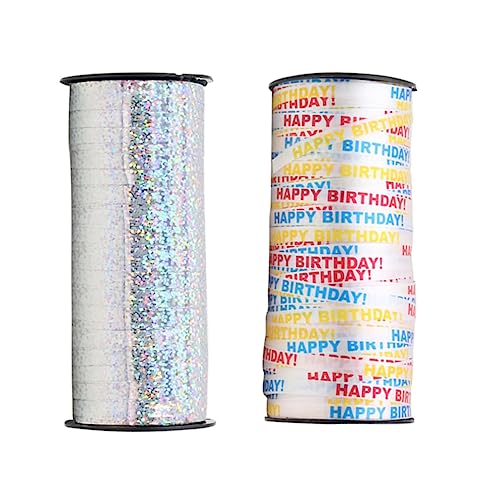 LRXIYODE 2 Rollen 100 Geburtstagsballonband Hochzeit Luftballons Verpackung Bänder Weiß Geschenkband LRXIYODE 2 Rollen 100 Geburtstagsballonband Hochzeit Luftballons Verpackung Bänder Weiß Geschenkband von LRXIYODE