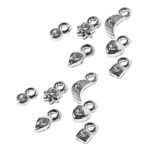 LRXIYODE 2 Sätze Nagelkunst Deko Schmuck Nagelanhänger Maniküre Charms DIY Zubehör für Kreative Designs Silber von LRXIYODE