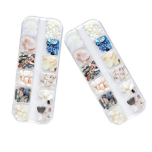 LRXIYODE 2 Sätze Natürliche Muschelflocken Nail Ornament Set Leichte und Langlebige Manicure Accessoires Kreative DIY Nageldekoration für Damen Nagelkunst Zubehör LRXIYODE 2 Sätze Natürliche Muschelflocken Nail Ornament Set Leichte und Langlebige Manicure Accessoires Kreative DIY Nageldekoration für Damen Nagelkunst Zubehör von LRXIYODE