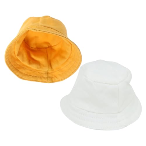 LRXIYODE 2 Stück Puppenkleidungszubehör Deko Mini-Hut Puppenmütze Miniaturhüte Austauschbare Mini-hüte Puppenhut Minihüte Zum Basteln Entzückende Hüte Miniaturhut Mall-Hut Polyester von LRXIYODE