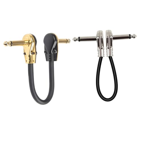 LRXIYODE 2 Stück Teiliges Gitarren Effektgerät Patchkabel Flach PVC Mantel Metallkerniger Effektkabel mit Geringem Kapazitätsrauschen Geräuschunterdrückend Hohe Signaltreue für Gitarren LRXIYODE 2 Stück Teiliges Gitarren Effektgerät Patchkabel Flach PVC Mantel Metallkerniger Effektkabel mit Geringem Kapazitätsrauschen Geräuschunterdrückend Hohe Signaltreue für Gitarren von LRXIYODE