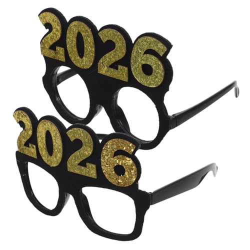 LRXIYODE 2 Stück Teiliges Partybrillen Schwarz-gold Glitzer Neujahrsfest Brillen für Silvester Abschlussfeier Fotorequisiten Vielseitige Festbrillen für Feiertage und Events LRXIYODE 2 Stück Teiliges Partybrillen Schwarz-gold Glitzer Neujahrsfest Brillen für Silvester Abschlussfeier Fotorequisiten Vielseitige Festbrillen für Feiertage und Events von LRXIYODE