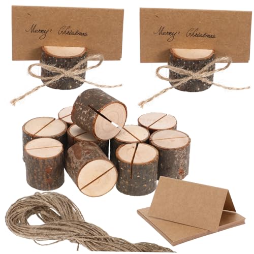 LRXIYODE 20 Sätze Teiliges Holz Platzkartenhalter Baumstumpf Design mit Karten und Juteseil Rustikale Tischdeko für Hochzeit Konferenzen Sitzkartenhalter und Fotohalter Vielseitig LRXIYODE 20 Sätze Teiliges Holz Platzkartenhalter Baumstumpf Design mit Karten und Juteseil Rustikale Tischdeko für Hochzeit Konferenzen Sitzkartenhalter und Fotohalter Vielseitig von LRXIYODE