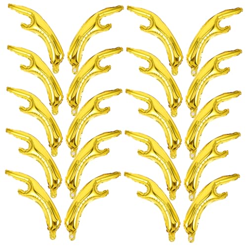 LRXIYODE 20 Stück Goldene Rentier-geweih Folienballons Auffällige Party-deko Schnell Aufzublasen als Foto-requisit für Festliche Weihnachtsstimmung und Kreative Kinderaktivitäten von LRXIYODE