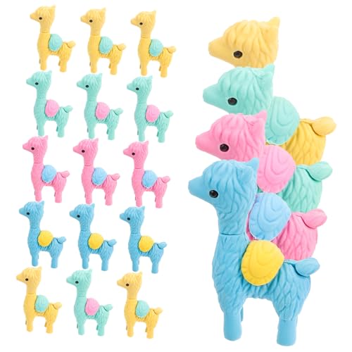 LRXIYODE 20 Stück Radiergummi Haustiere Hund Cool Auseinander Tragen Figuren Miniatur Innen Frosch Matschig Klein Farbregal Dekoration Mini-alpaka-modell Mini-alpaka- von LRXIYODE