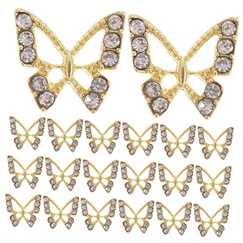 LRXIYODE 20 Stück Schmetterlings Nagel Charms mit Strass Diy Nagelkunst Dekoration für Vielseitige Nail Art Zubehör für Maniküre Glitzernde Nagelschmuck für Jede Gelegenheit LRXIYODE 20 Stück Schmetterlings Nagel Charms mit Strass Diy Nagelkunst Dekoration für Vielseitige Nail Art Zubehör für Maniküre Glitzernde Nagelschmuck für Jede Gelegenheit von LRXIYODE