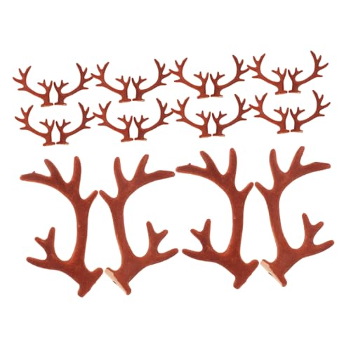 LRXIYODE 20 Stück Teiliges DIY Haaraccessoires mit Weichen Braunen Hirschgeweihen aus Plüsch für Selbstgemachte Stirnbänder und Kopfschmuck Passend für Weihnachts und Karnevalsdekorationen LRXIYODE 20 Stück Teiliges DIY Haaraccessoires mit Weichen Braunen Hirschgeweihen aus Plüsch für Selbstgemachte Stirnbänder und Kopfschmuck Passend für Weihnachts und Karnevalsdekorationen von LRXIYODE