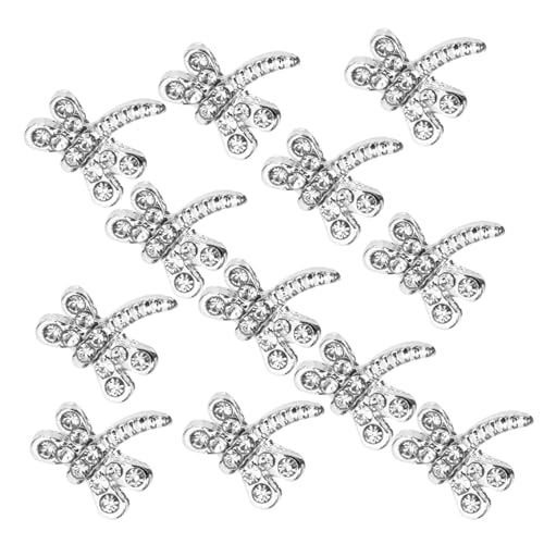 LRXIYODE 20 Stück Teiliges Dragonfly Nail Charms aus Hochwertigem Strass Glänzende Nagelverzierungen für Kreative Nail Art Langlebige DIY Nagelaccessoires für Damen und Profi maniküre von LRXIYODE
