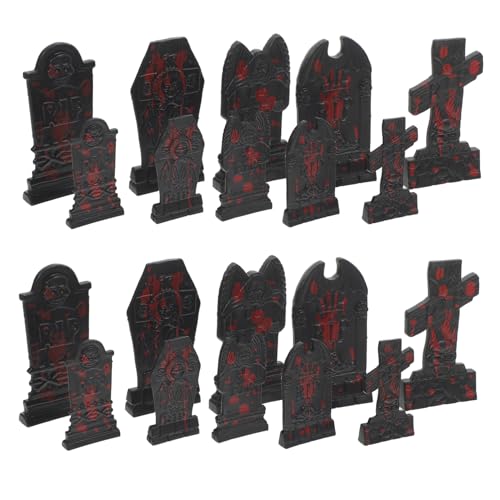LRXIYODE 20 Stück Teiliges Halloween Grabstein Dekor Realistische Miniatur Grabsteine mit Blutspuren Gemischte für Garten und Halloween Party Gruselige Friedhof Requisiten für Schaurige LRXIYODE 20 Stück Teiliges Halloween Grabstein Dekor Realistische Miniatur Grabsteine mit Blutspuren Gemischte für Garten und Halloween Party Gruselige Friedhof Requisiten für Schaurige von LRXIYODE