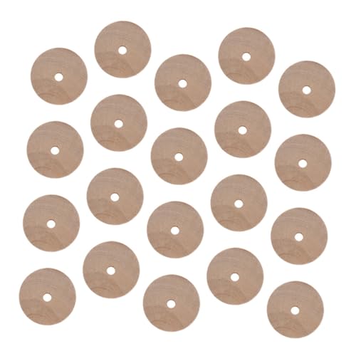 LRXIYODE 20 Stück Teiliges Kleine Runde Miniatur Holzräder aus Naturholz Vielseitig Einsetzbar für DIY Bastelprojekte Modellbau und Kreative Dekorationen Geeignet für Hobby und von LRXIYODE