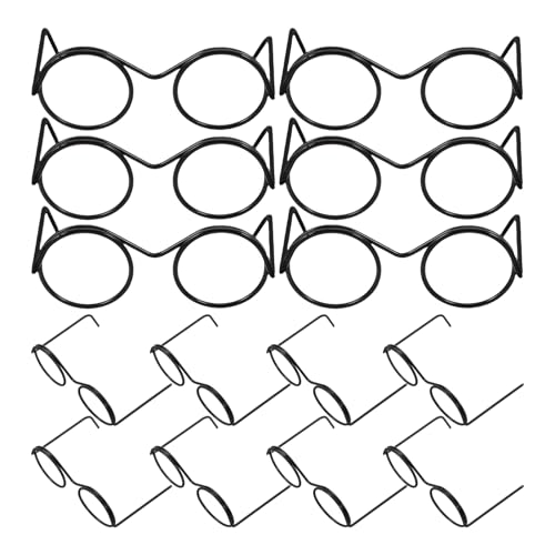LRXIYODE 20Stücke Brillen für Puppen Runde Metallrahmen ohne Gläser Dekorative Brillenzubehör für DIY Puppen Puppenkostüme und Requisiten für Puppenhaus Dekoration von LRXIYODE