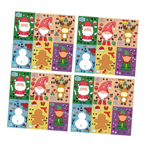 LRXIYODE 24 Blatt Weihnachts DIY Puzzle Sticker Teilig mit Kreativen Cartoon Motiven Festival Kreativität Partydekoration LRXIYODE 24 Blatt Weihnachts DIY Puzzle Sticker Teilig mit Kreativen Cartoon Motiven Festival Kreativität Partydekoration von LRXIYODE
