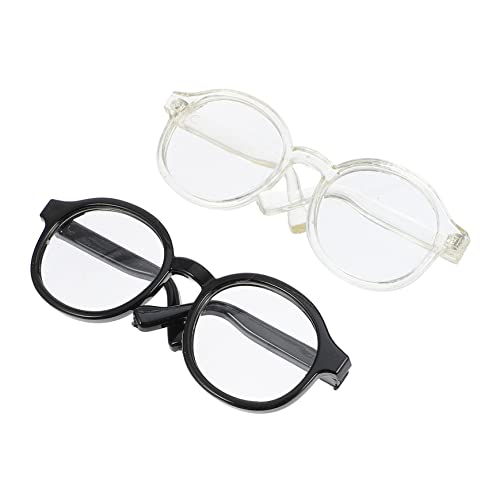 LRXIYODE 2Stücke Puppenbrille Mini Brillen für Puppen Transparent DIY Zubehör für Kreatives für Puppenliebhaber von LRXIYODE