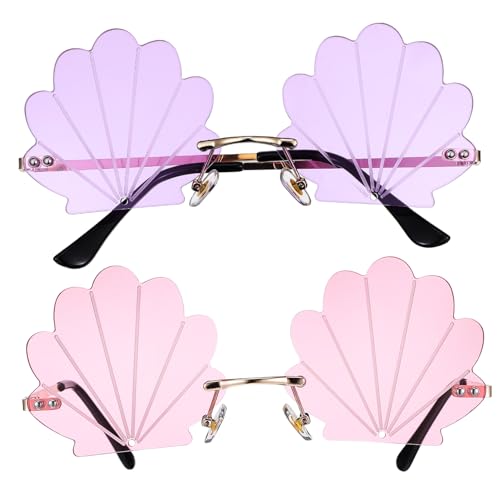 LRXIYODE 2Stücke Rahmenlose Muschel Sonnenbrille für Partys Lustige Foto Requisiten Angenehm zu Leicht für Festivals LRXIYODE 2Stücke Rahmenlose Muschel Sonnenbrille für Partys Lustige Foto Requisiten Angenehm zu Leicht für Festivals von LRXIYODE