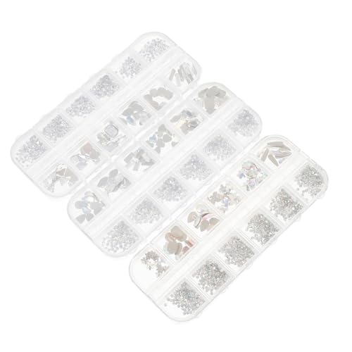 LRXIYODE 3 Boxen Fächer Nagelsteine Flache Strasssteine Nail Rhinestones Funkelnde Nail Gems für Nageldesign Schmuck Vielseitig für Nägel Schuhe Handy Leicht Tragbar LRXIYODE 3 Boxen Fächer Nagelsteine Flache Strasssteine Nail Rhinestones Funkelnde Nail Gems für Nageldesign Schmuck Vielseitig für Nägel Schuhe Handy Leicht Tragbar von LRXIYODE