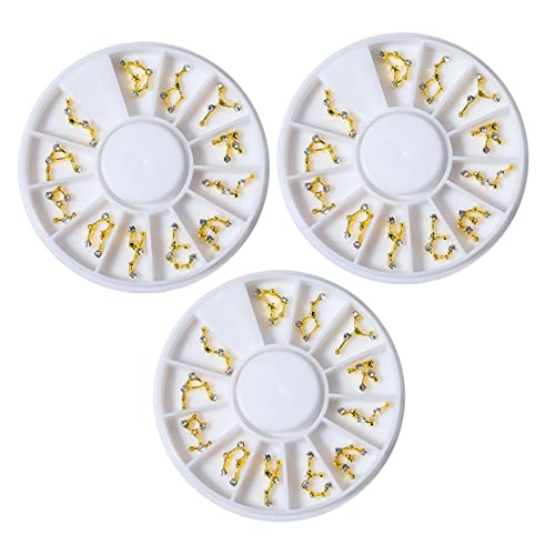 LRXIYODE 3 Boxen Nagelkunst Schmuck mit Strasssteinen Selbstklebende Charms für Acrylnägel Vielseitige Nageldekorationen für Nailart und DIY Handwerk von LRXIYODE