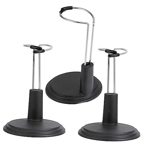 LRXIYODE 3 STÜCKE Puppenständer Premium Doll Holder für Stabile von Puppen Schwarz für Puppenhaus Aufbewahrung und Präsentation von LRXIYODE