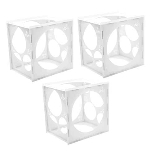 LRXIYODE 3 Stück Faltbare Ballon Sizer Würfel Box Transparent Robustes Messwerkzeug für Ballongrößen Kompatibel mit Verschiedenen Ballontypen für Partydekorationen Bögen und Säulen von LRXIYODE