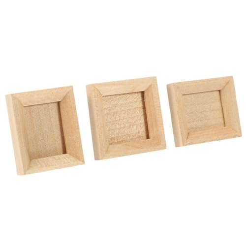 LRXIYODE 3 Stück Miniature Holz Bilderrahmen für Puppenhaus Dekoration DIY Holzrahmen zum Gestalten für Fotopräsentation und Kreative Projekte LRXIYODE 3 Stück Miniature Holz Bilderrahmen für Puppenhaus Dekoration DIY Holzrahmen zum Gestalten für Fotopräsentation und Kreative Projekte von LRXIYODE