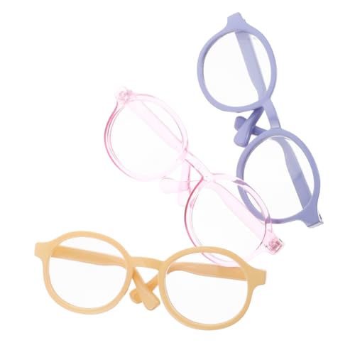 LRXIYODE 3 Stück Puppenbrillen Puppen Anziehbrillen Puppenbrillen Mini Puppenbrillen Brillenzubehör Kinderbrillen Party Requisiten Puppen Anziehbrillen Kleine Brillen Aus von LRXIYODE