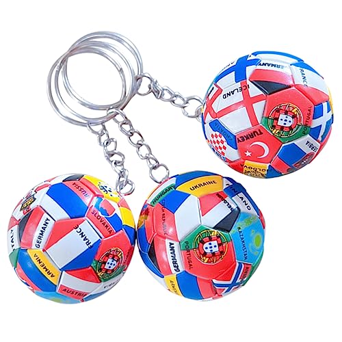 LRXIYODE 3 Stück Teiliges Fußball Schlüsselanhänger Leichte Mini Weltmeisterschaft Flaggen Anhänger als für Jungen und Fußballfans Praktische Schlüssel und Taschen Dekoration LRXIYODE 3 Stück Teiliges Fußball Schlüsselanhänger Leichte Mini Weltmeisterschaft Flaggen Anhänger als für Jungen und Fußballfans Praktische Schlüssel und Taschen Dekoration von LRXIYODE