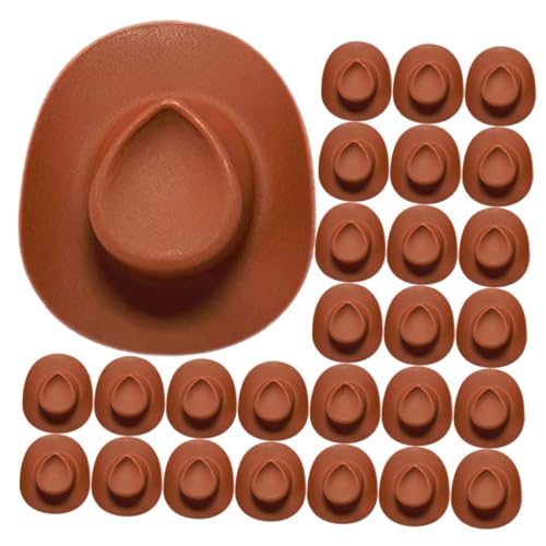 LRXIYODE 30 Stück Teiliges Mini Cowboyhut aus Kunststoff Niedliche Miniatur Puppenhüte für Bastelarbeiten und Partydekoration Farblich Schokoladenbraun für Festlichkeiten und DIY Dekor LRXIYODE 30 Stück Teiliges Mini Cowboyhut aus Kunststoff Niedliche Miniatur Puppenhüte für Bastelarbeiten und Partydekoration Farblich Schokoladenbraun für Festlichkeiten und DIY Dekor von LRXIYODE