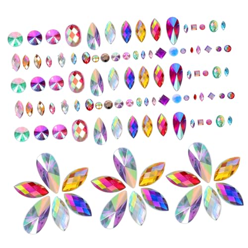 LRXIYODE 300 Stück Flache Strasssteine Bunte DIY Nail Charms Selbstklebend für Nagelkunst Handyhüllen Scrapbooking und Basteldekorationen Glänzende Nageldekoration für DIY von LRXIYODE