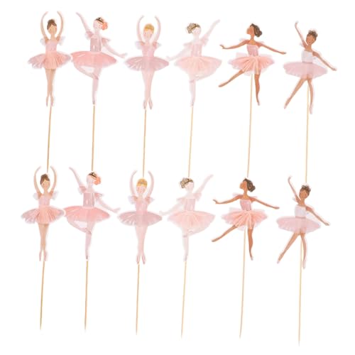 LRXIYODE 36 Stück Tortendekoration Verlobungsfeier Tortenaufsatz Tanzballett Partygeschenke Torteneinlage Topper Tanzkuchen Dessert Muffin Topper Tänzerin Mädchen Cupcake von LRXIYODE