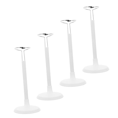 LRXIYODE 4 Stück Kreativer Puppenständer Weiß Tragbarer Halter für Puppen und Spielzeugmodelle Verstellbarer Ständer für Kreative Präsentation zu Hause von LRXIYODE