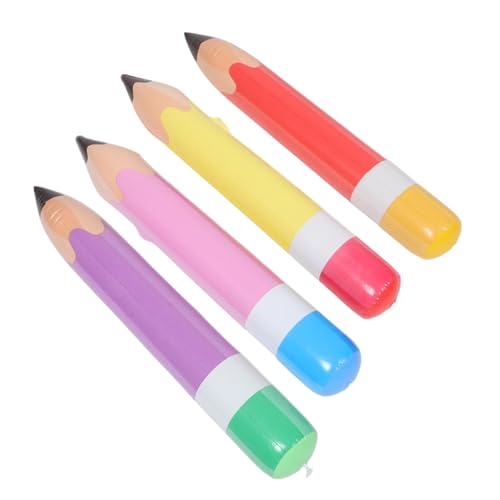 LRXIYODE 4 Stück Teiliges Aufblasbare Bleistiftballons aus Robustem PVC Realistisch Gestaltete Wiederverwendbare Schulparty-dekoration für Abschlussfeiern und Klassenraum-events in Gelb Rot LRXIYODE 4 Stück Teiliges Aufblasbare Bleistiftballons aus Robustem PVC Realistisch Gestaltete Wiederverwendbare Schulparty-dekoration für Abschlussfeiern und Klassenraum-events in Gelb Rot von LRXIYODE