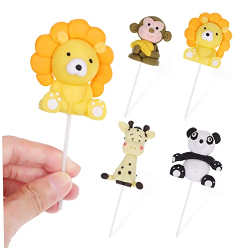 LRXIYODE 4 Stück Teiliges Dschungel Tier Kuchenstecker Essbare Tortendeko mit Panda Affe Giraffe Kuchenpicker für Kindergeburtstag Waldtiere Party Dekoration Platzsparend und Sicher LRXIYODE 4 Stück Teiliges Dschungel Tier Kuchenstecker Essbare Tortendeko mit Panda Affe Giraffe Kuchenpicker für Kindergeburtstag Waldtiere Party Dekoration Platzsparend und Sicher von LRXIYODE