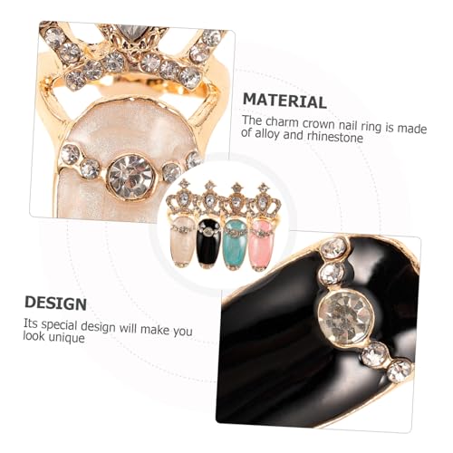 LRXIYODE 4 Stück Teiliges Nagelring mit Funkelnden und Strasssteinen Modische Fingernagel Dekoration für Frauen Geeignet für Partys Cosplay und Festliche Anlässe LRXIYODE 4 Stück Teiliges Nagelring mit Funkelnden und Strasssteinen Modische Fingernagel Dekoration für Frauen Geeignet für Partys Cosplay und Festliche Anlässe von LRXIYODE
