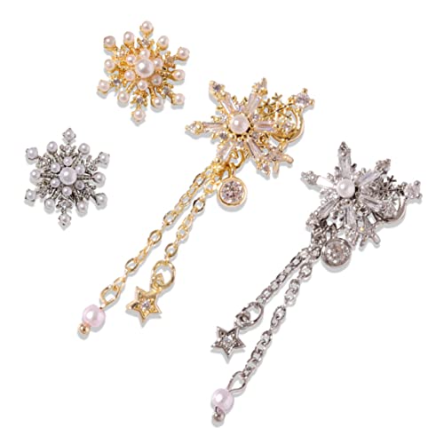 LRXIYODE 4 Stück Teiliges Schneeflocken Nagel Charms DIY Nagelkunst Dekoration für Weihnachten Accessoires für Kreative Maniküre und Festliche Anlässe LRXIYODE 4 Stück Teiliges Schneeflocken Nagel Charms DIY Nagelkunst Dekoration für Weihnachten Accessoires für Kreative Maniküre und Festliche Anlässe von LRXIYODE