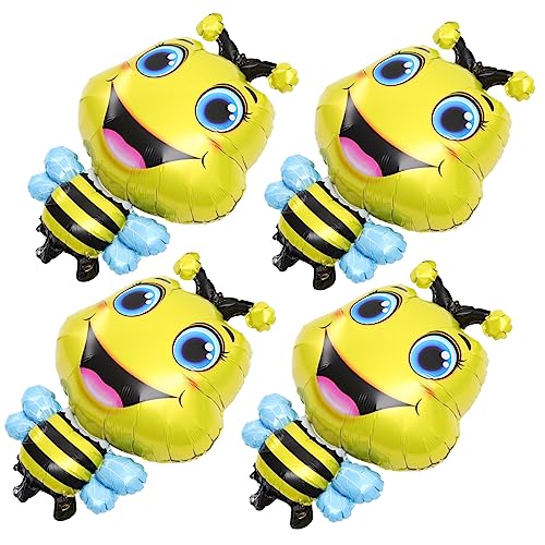 LRXIYODE 4 Stück Tierischer Ballon Dame Dschungelballon Süße Tierballons Party Elefant Dekoration Federnd Kleine Luftballons Hochzeitsfest Karikatur Aluminiumfolie Yellow von LRXIYODE