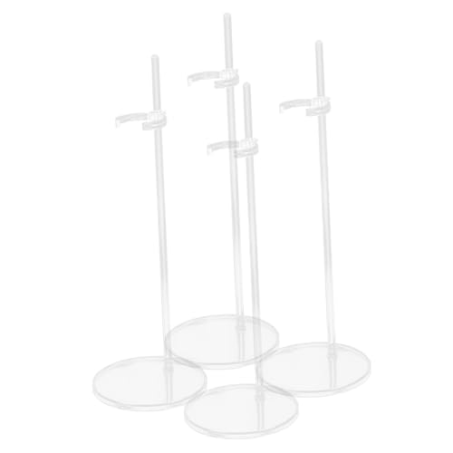 LRXIYODE 4 Stück Verstellbare Puppenständer Transparent Kunststoff Doll Display Halter für Sammler und Vielseitige Doll Support Rack mit Stabiler Tragkraft und Einfache Reinigung von LRXIYODE