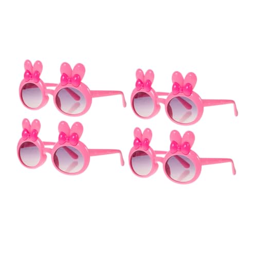 LRXIYODE 4 Stück sonnenbrillen für Cool Grube Muschel Schwimmbad Bausatz gesteckt Bunny Form Partybrille für für Mädchen Stk Rosa von LRXIYODE