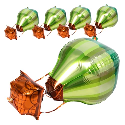 LRXIYODE 5 Stück Heißluftballon Folienballons Grün Farbverlauf Einzigartige Partydeko für Hochzeit Geburtstag Leicht Aufblasbar Elegante Tischdekoration für Romantische Feiern von LRXIYODE