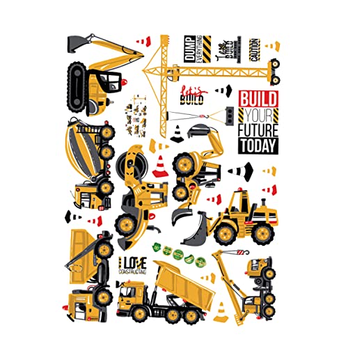 LRXIYODE 5 Stück Teiliges Cartoon Wandtattoo mit Abnehmbaren Baufahrzeugen Bunte Wandsticker für Kinderzimmer Kindergarten Vielseitig für Glatte Oberflächen Geeignet Kreative LRXIYODE 5 Stück Teiliges Cartoon Wandtattoo mit Abnehmbaren Baufahrzeugen Bunte Wandsticker für Kinderzimmer Kindergarten Vielseitig für Glatte Oberflächen Geeignet Kreative von LRXIYODE