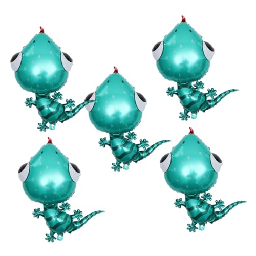 LRXIYODE 5 Stück Teiliges Gecko Folienballon Süße Tierballons für Partydekoration Shower Karneval und Besondere Anlässe Realistische Farben und Große Form für Unvergessliche Feiern von LRXIYODE