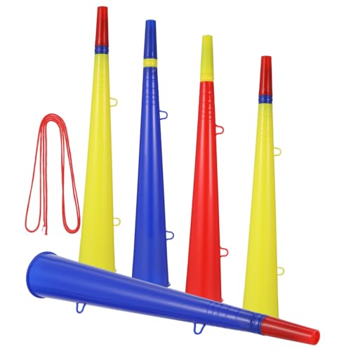 LRXIYODE 5 Stück Teiliges Kunststoff Tröten Laute Fanhörner für Sportveranstaltungen Party Spiele und Feiern zum Anfeuern und Jubeln LRXIYODE 5 Stück Teiliges Kunststoff Tröten Laute Fanhörner für Sportveranstaltungen Party Spiele und Feiern zum Anfeuern und Jubeln von LRXIYODE